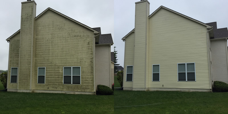 House Powerwash Before and After